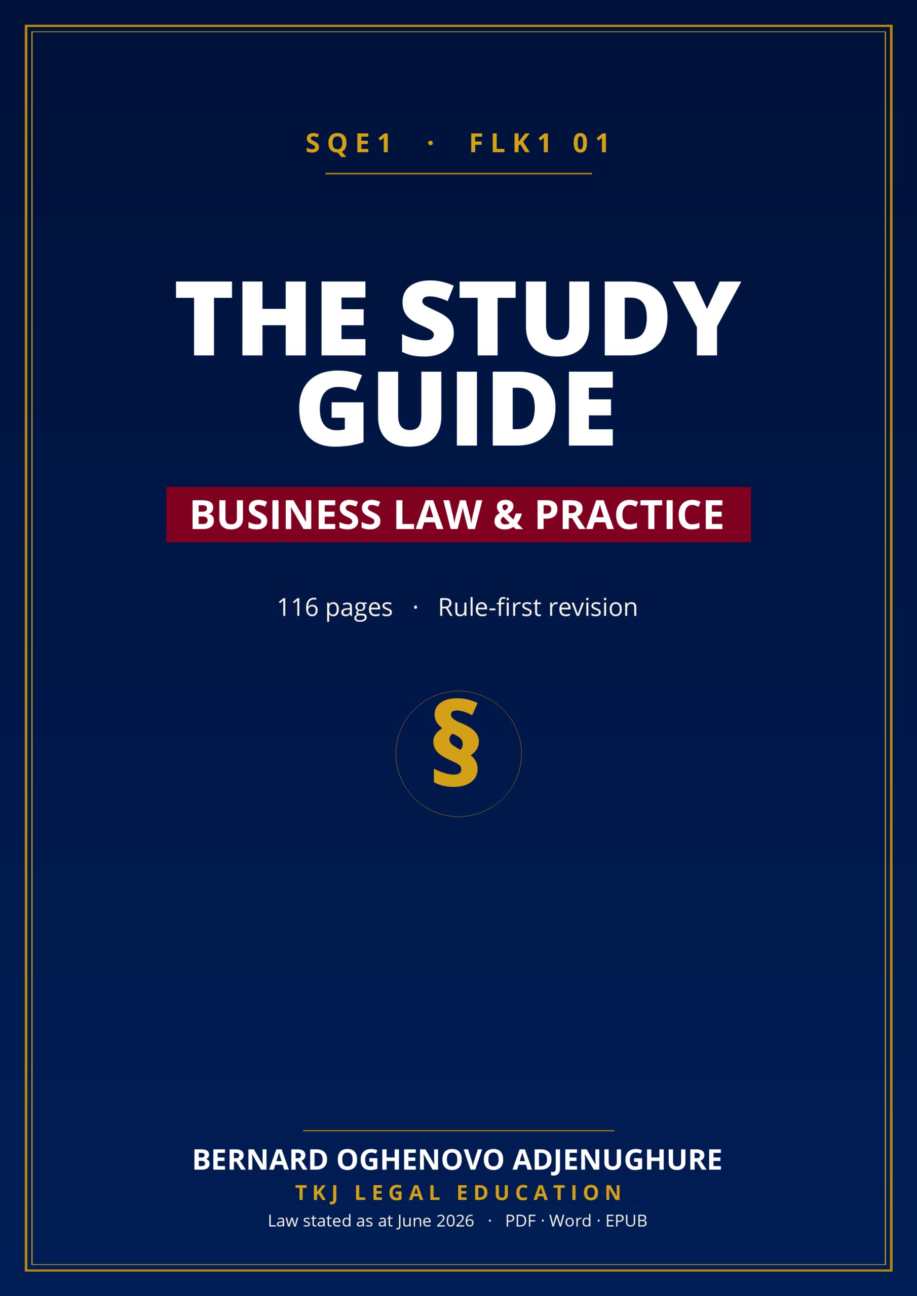 Business Law and Practice Study Guide